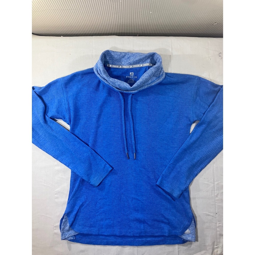 FREEB TURQUOISE THERMAL HOODIE SWEATSHIRT SIZE S/P